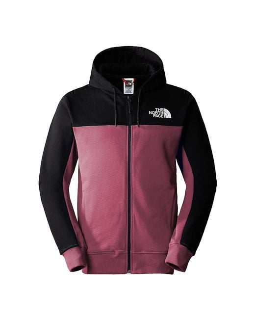 The North Face Purple Full-zip Hoodie M Icon