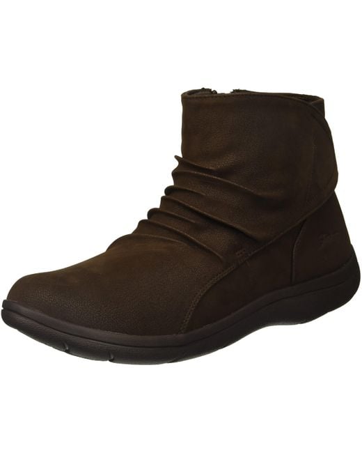 Skechers Leather Lite Step Tricky S Chukka Ankle Boots Zip Brown 2 ...