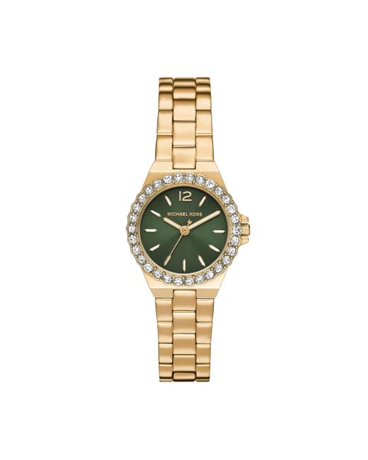 Reloj Lennox mini en tono dorado con incrustaciones Michael Kors de color Metallic