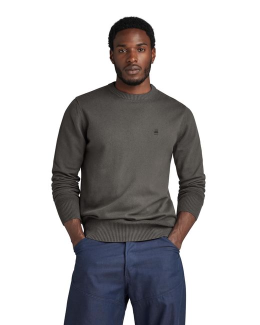 G-Star RAW Gray Premium Core Knitted Pullover Sweater for men