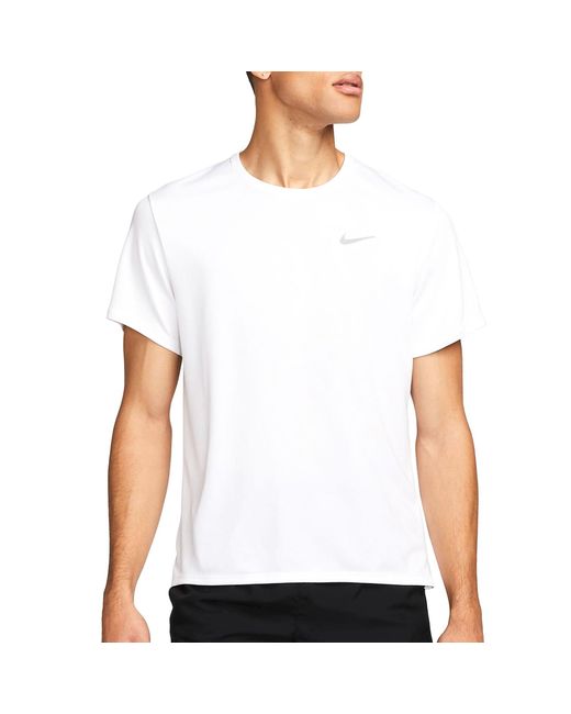 Nike DV9315-100 M NK DF UV Miler SS T-Shirt White/Reflective SILV Größe M für Herren
