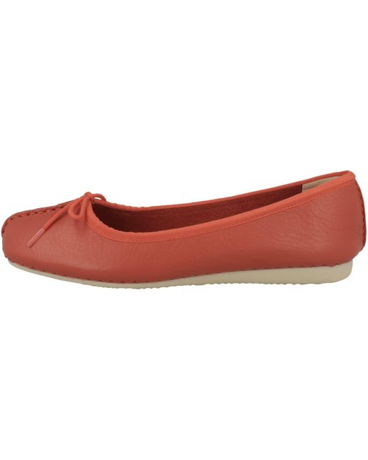 Clarks Red Freckle Ice Ballet Flat