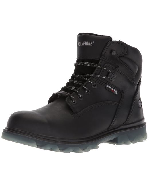 black construction boots