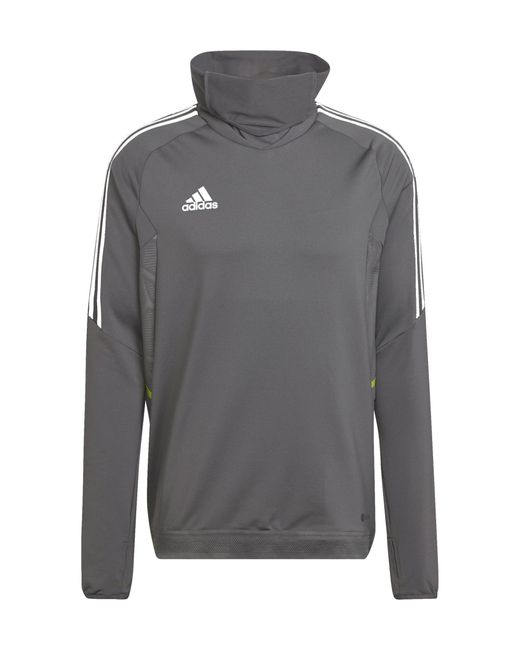 Adidas Gray Men's Condivo 22 Pro Warm Cold.rdy Training Sweatshirt for men