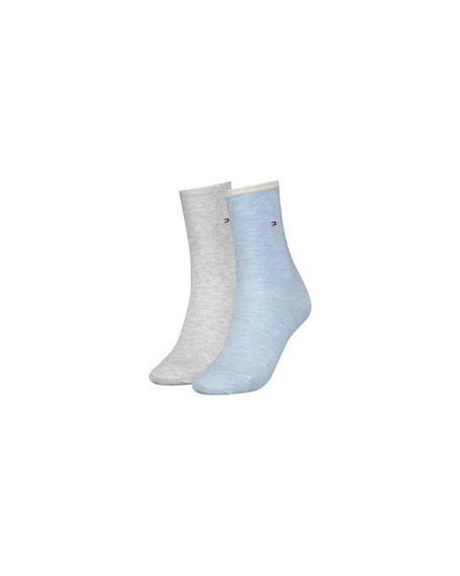 Tommy Hilfiger Blue 2-pack Classic Embroidered Logo Socks