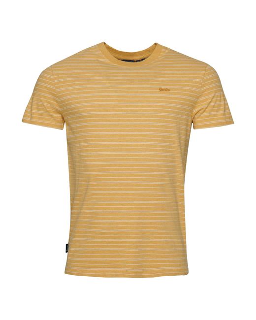 Superdry Gestreept T-shirt Voor in het Yellow voor heren