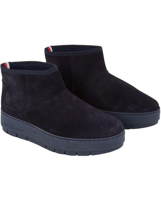 Tommy Hilfiger Blue Cool Suede Snowboot Low Boot