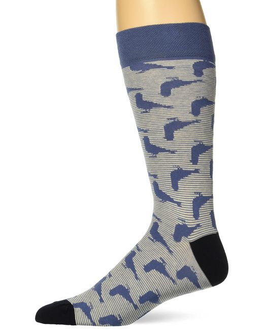 Ted Baker Blue Pidgsok Sock With Pigeon Pattern for men