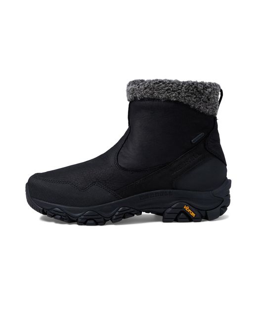 Merrell Black Coldpack 3 Thermo Mid Zip Waterproof Snow Boot