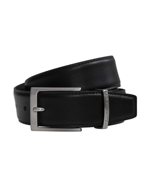 Tom Tailor Gürtel Leder von - ledergürtel Gents' belt aus Vollleder Metall in Black für Herren