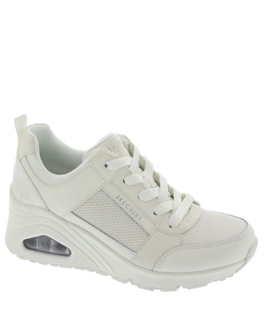 Skechers White Uno Wedge-Everything Nice Sneaker
