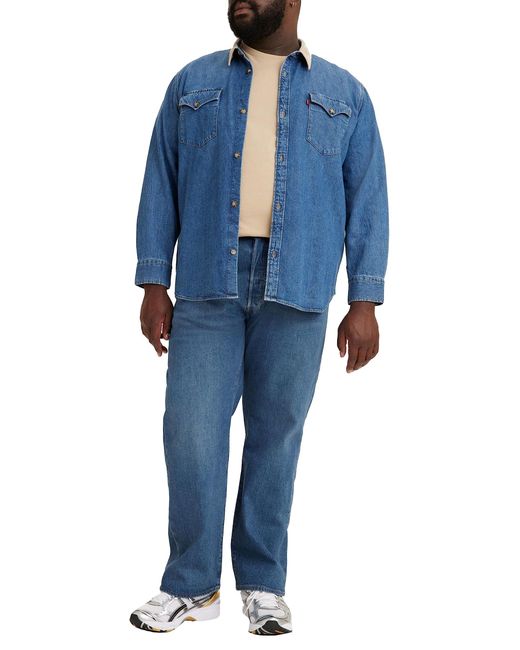 Levi's Blue 501 Original Fit Big & Tall Jeans for men