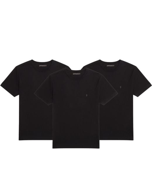 French Connection Pack Crew Black Cotton T-shirts - Regular for men