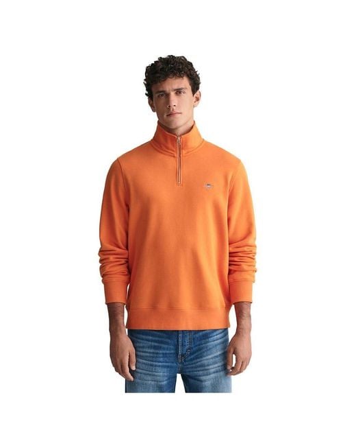 Gant Orange Reg Shield Half Zip Sweat Sweatshirt for men
