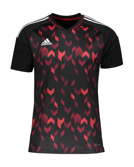 Adidas Teamsport Textil - Trikots milic 22 Custom Trikot schwarzrot in Black für Herren