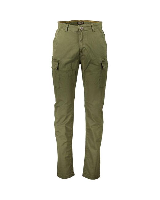 Napapijri Green Cotton Jeans & Pant W34 for men