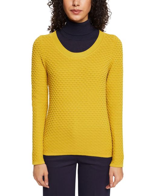 Esprit 092ee1i351 Sweater in Yellow | Lyst UK