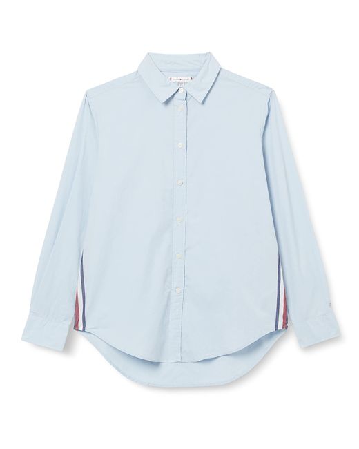 Tommy Hilfiger Blue Cotton Relaxed Monica Shirt
