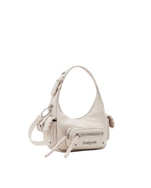 Desigual White Omnia Newport Mini Accessories Pu Shoulder Bag