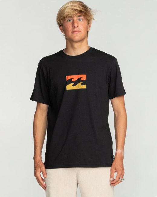 Team Wave SS Camicia di Billabong in Black da Uomo