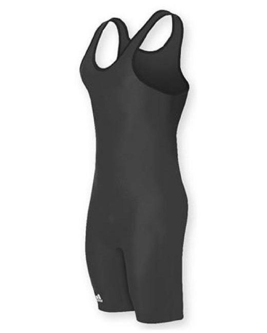 Adidas Black As101s Lycra Solid Wrestling Singlet for men