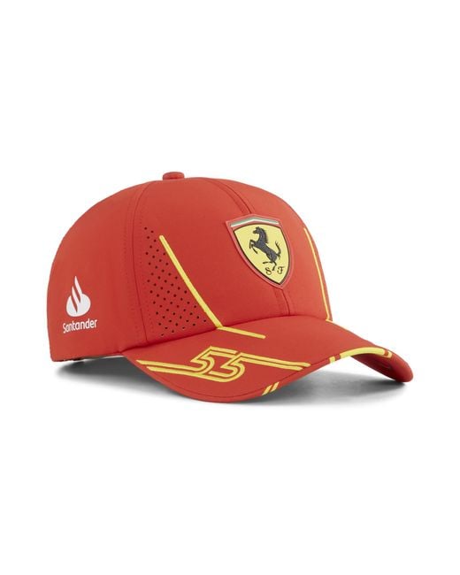 PUMA Scuderia Ferrari 2024 Carlos Sainz Cap Burnt Red One Size Fits Most for men