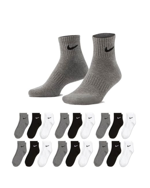Nike 6-18 Paar Socken Weiß Schwarz Kurz Sportsocken Größe 34 36 38 40 42 44  46 48 50 Sparset SX7677 in Mettallic | Lyst DE