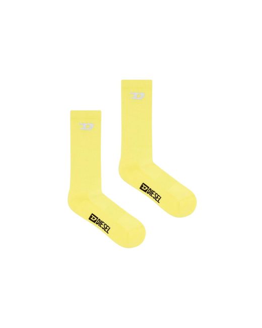 DIESEL _skm-trops Calzino_socks_yellow_l for men