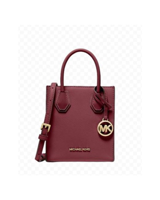 Borsa a tracolla in pelle martellata extra di Michael Kors in Purple