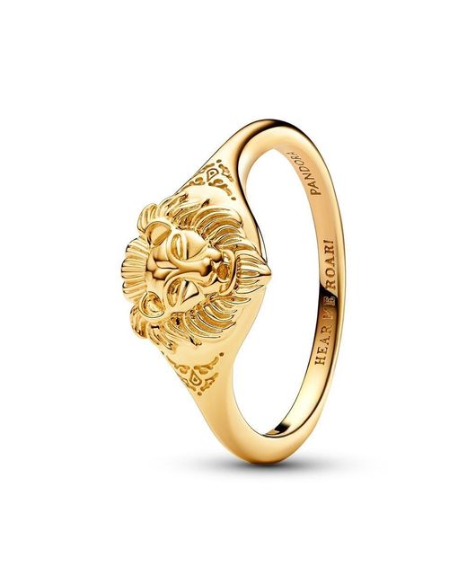 Pandora Metallic Game Of Thrones Lannister Lion 14k Gold-plated Ring
