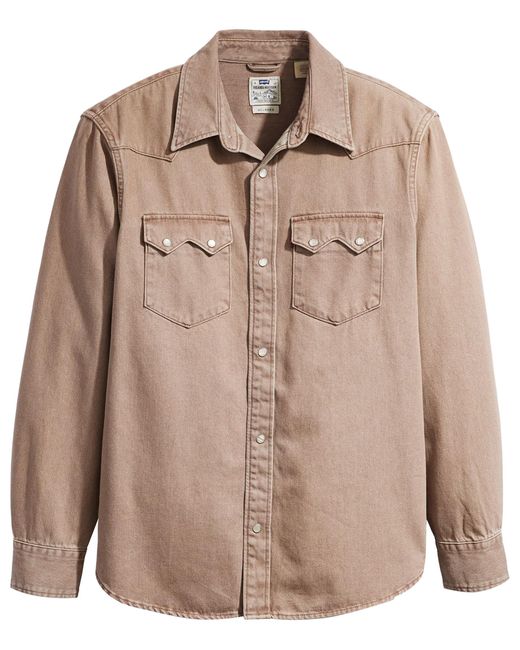 Levi's Brown Sawtooth Relaxed Fit Western Woven Shirts for men