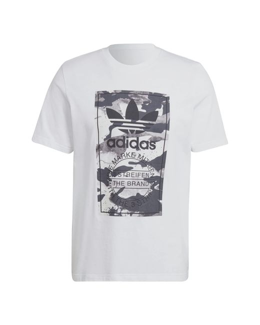 Adidas Camo Tongue T-Shirt in White für Herren