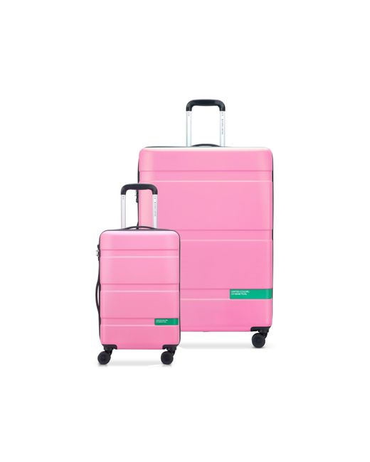 Benetton Pink Now Hardside Luggage With Spinner Wheels