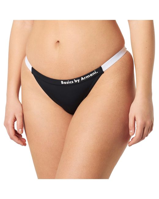 Emporio Armani Black A | X Armani Exchange Standard Padded Basics By Armani Bikini Bottom