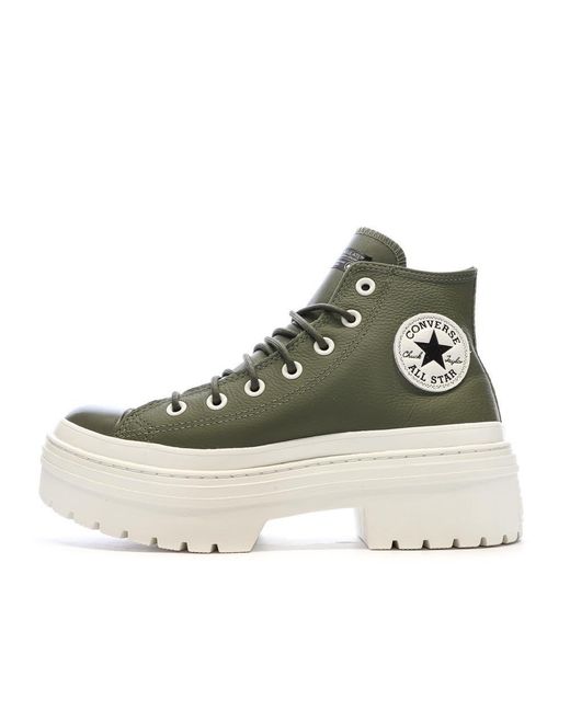 Baskets Kaki Chuck Taylor All Star Lugged Heel Converse en coloris Green