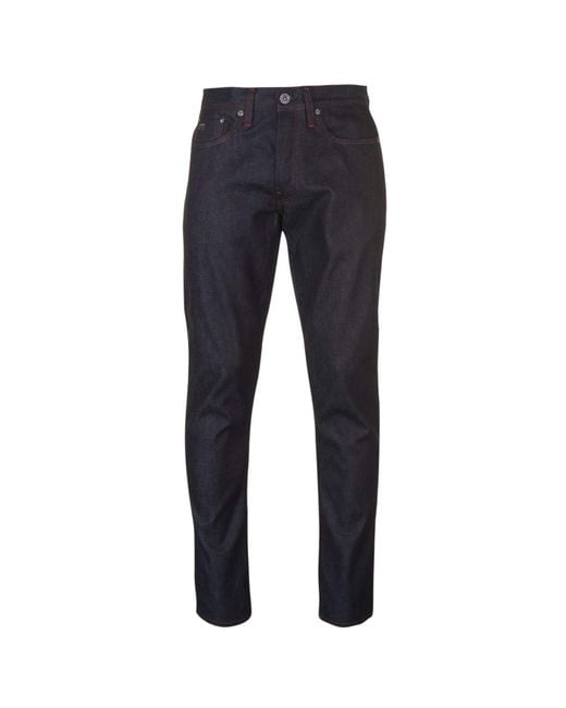 G-Star RAW , 3301 Low Tapered, Jeans Hose Upcycle Denim Black W 32 L 34 in Blue für Herren