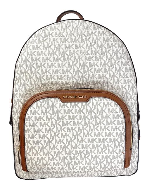 Jaycee Medium Logo Backpack di Michael Kors in White