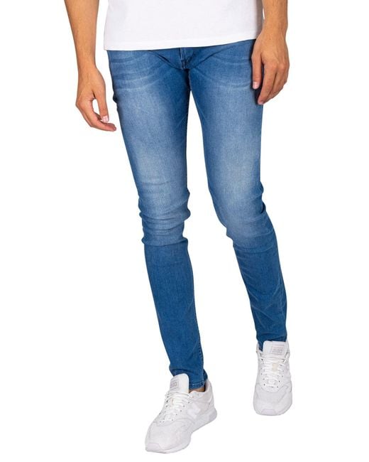 Replay Blue Jondrill Powerstretch Denim Jeans for men