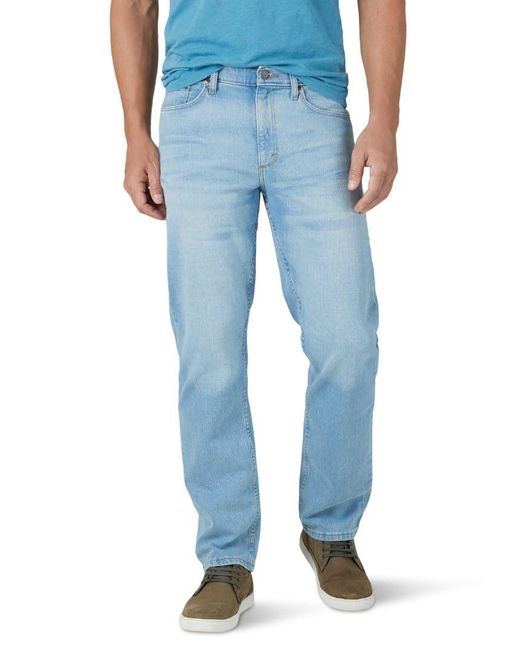 Wrangler Blue Authentics Comfort Flex Waist Relaxed Fit Jean for men
