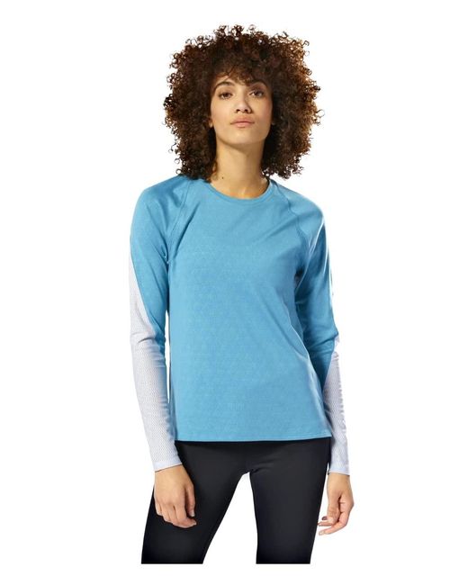 Reebok Blue Smartvent Long Sleeve Tee