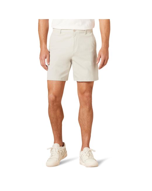 Amazon Essentials Natural Classic-fit 7" Comfort Stretch Chino Shorts for men