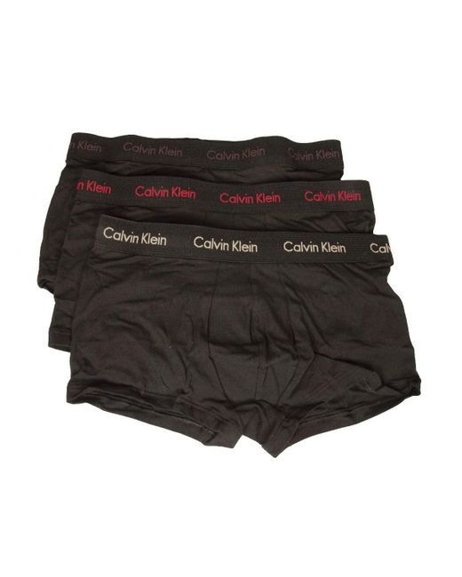 Calvin Klein Paket 3 Boxer n Tripack CK Artikel U2664G Low Rise Trunk in Black für Herren