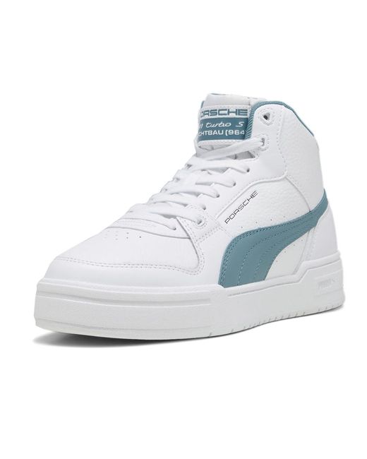 PUMA Blue Mens Pl Ca Pro Mid Lace Up Sneakers Shoes Casual - White, White, 10.5 for men