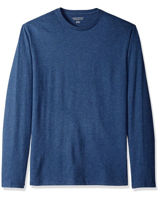 Amazon Essentials Blue Slim-fit Long-sleeve T-shirt for men