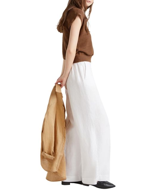 Benetton White Maglia G/c S/m 105gd109z Sweater Vest