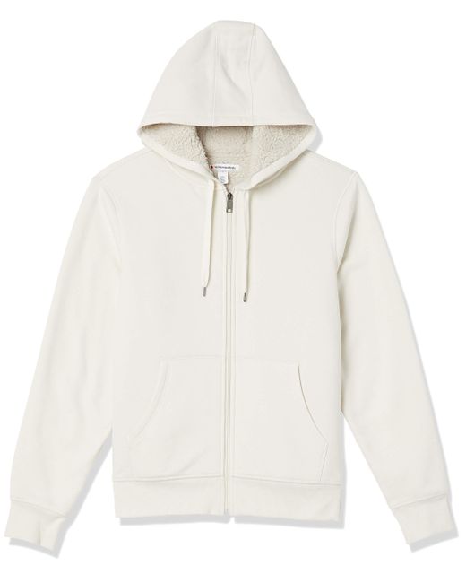 Sweat à Capuche avec Fermeture Éclair intégrale et Doublure en Polaire Sherpa Amazon Essentials pour homme en coloris White