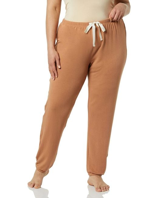 Amazon Essentials Lichtgewicht Lounge Badstof joggingbroek Pyjamabroek Voor in het Brown