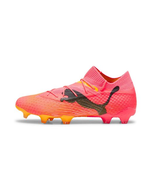 PUMA Pink S Future 7 Ultimate Firm Ground Football Boots Orange/black 10