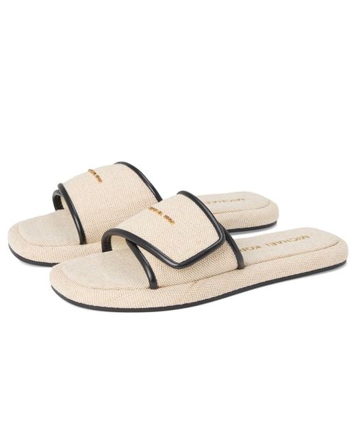 MICHAEL Michael Kors Black Suki Flat Slide Sandals 2