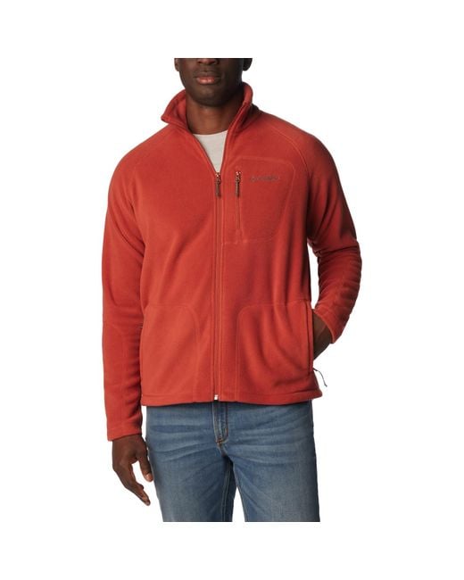 Columbia Red Fast Trek Ii Full Zip Fleece Sweater for men